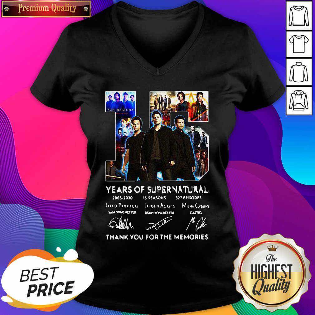 Top 15 Years Of Supernatural Thank You For The Memories Signatures Shirt