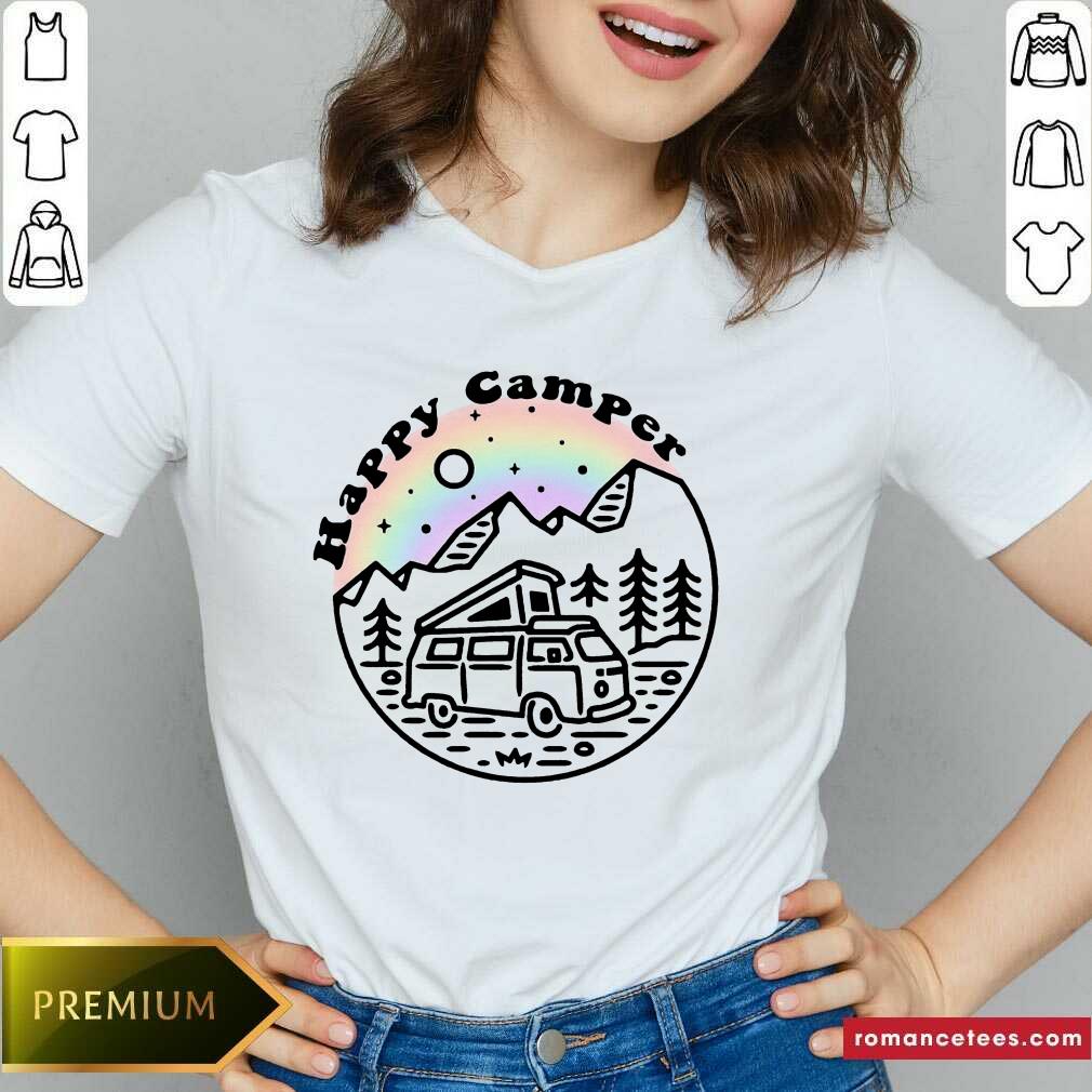 Top Graphic Nature Happy Camper Shirt