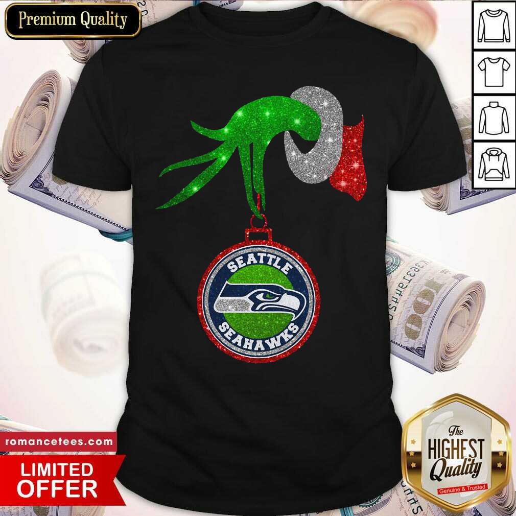 Top Grinch Hand Holding Seattle Seahawks Christmas Shirt