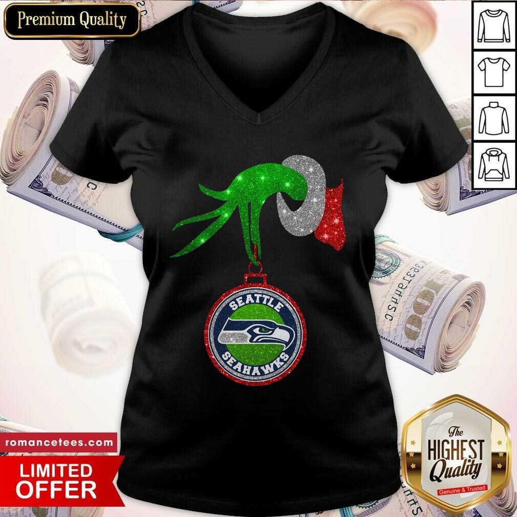 Top Grinch Hand Holding Seattle Seahawks Christmas Shirt