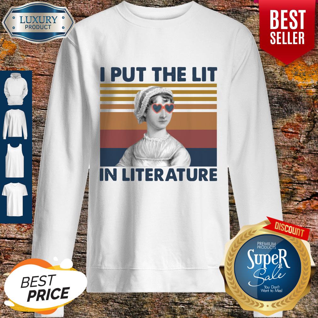 Top Jane Austen I Put The Lit In Literature Vintage Shirt