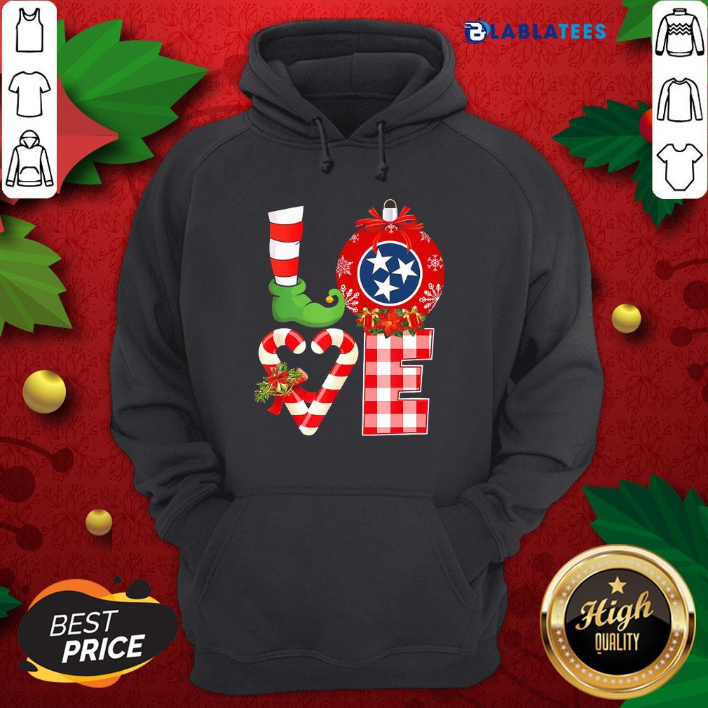 Top Love Flag of Tennessee State Christmas Shirt