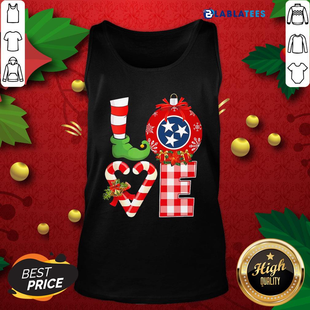 Top Love Flag of Tennessee State Christmas Shirt