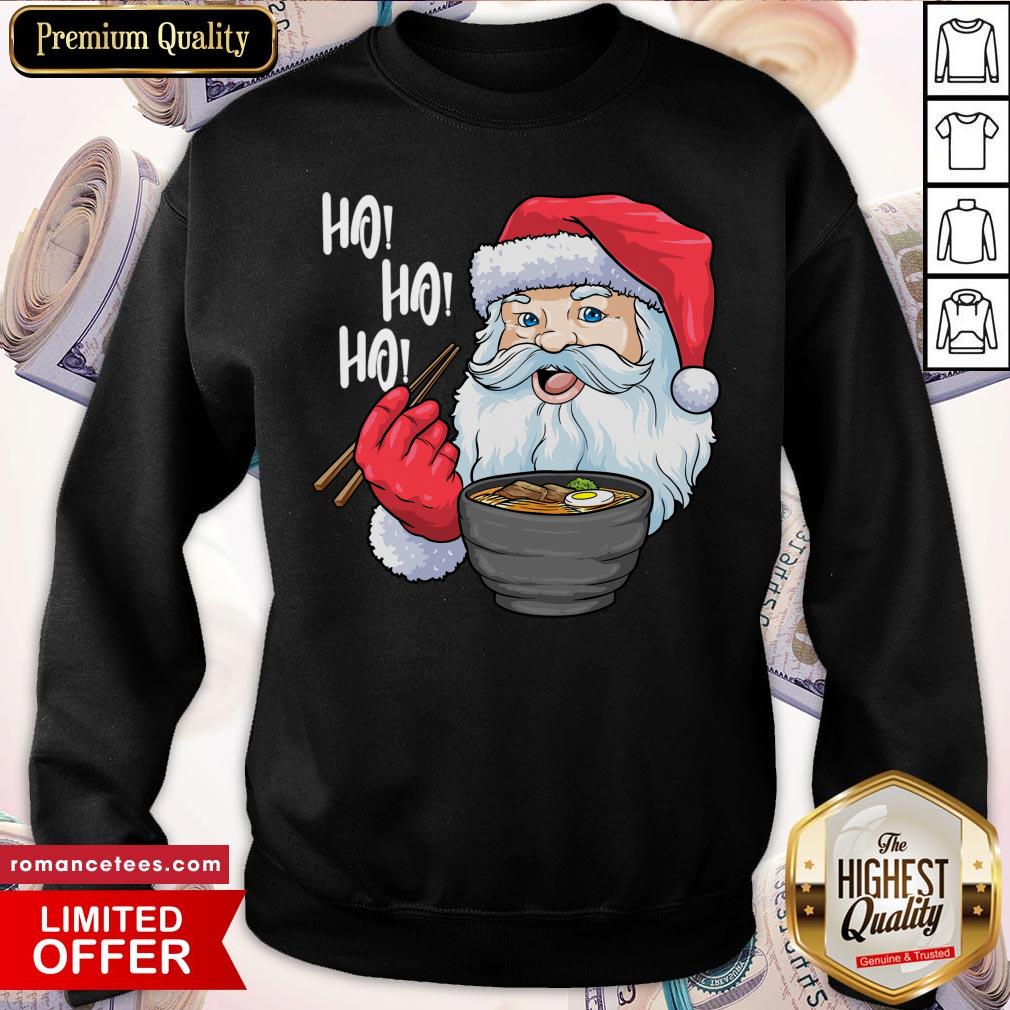 Top Santa Ramen Noodles Shirt Christmas Japanese Noodles Shirt