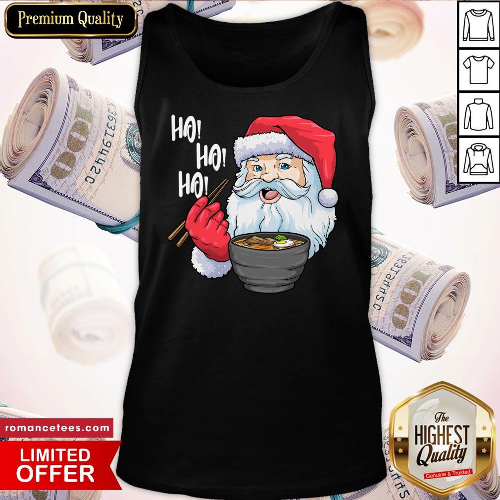 Top Santa Ramen Noodles Shirt Christmas Japanese Noodles Shirt