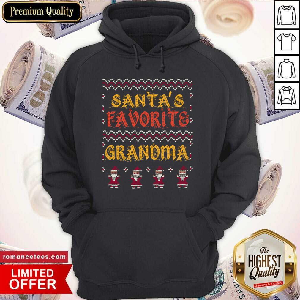 Top Santa’s Favorite Grandma Christmas Grandmother Xmas Shirt