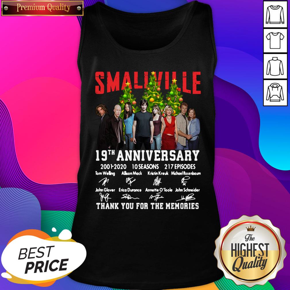 Top Smallville 10th Anniversary 2001 2021 Merry Christmas Signatures Shirt