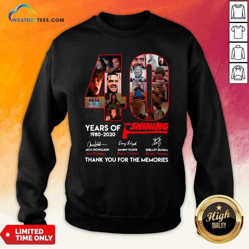 Top The Shining 40 Years Thank You For The Memories Signatures Shirt