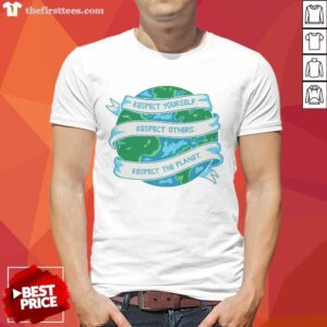 Funny Respect The Planet Toddler Baseball Earth Day Shirt