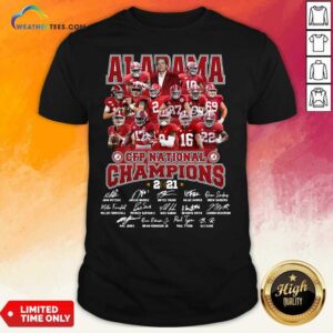 Hot Alabama Crimson Tide CFP National Champions 2021 Signatures Shirt