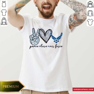 Peace Love Air Force Graphic Shirt