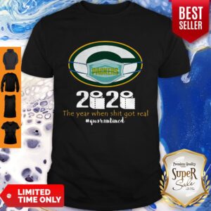 Official Packers Green Bay Packers mask 2020 the year when shit got real #Quarantined shirt