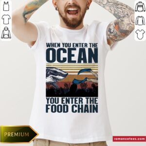 Nice When You Enter The Ocean You Enter The Food Chain Vintage Retro Shirt