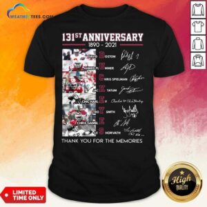 Happy Ohio State Buckeyes Football 131st Anniversary 1890 2021 Thank You For The Memories Signatures Shirt