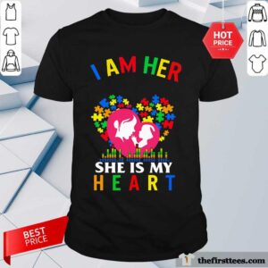 Top I Am Her Voice She Is My Heart Autism Shirt
