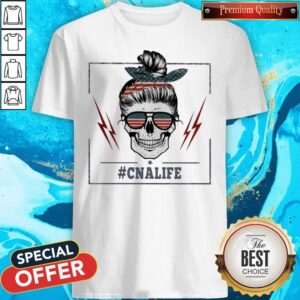 Official Skull #Cnalife American Flag Shirt