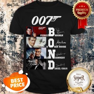 007 James Bond Pierce Brosnan Roger Moore Sean Connery Signature Shirt