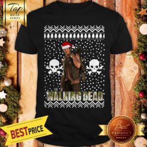 Good The Walking Dead Daryl Dixon Santa Hat Ugly Christmas Shirt