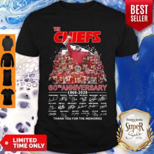 Nice The Kansas City Chiefs 60th Anniversary 1960-2020 All Signature Shirt