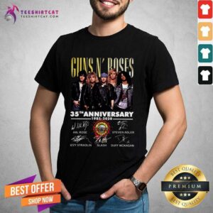 Premium Guns N' Roses 35th Anniversary 1985 2020 Signatures Shirt