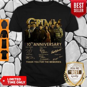 Nice Grimm 10th Anniversary Thank You For The Memories Signatures Shirt