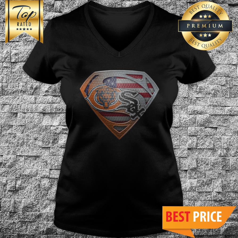 Chicago Bears And Chicago White Sox American Flag Veteran Shirt