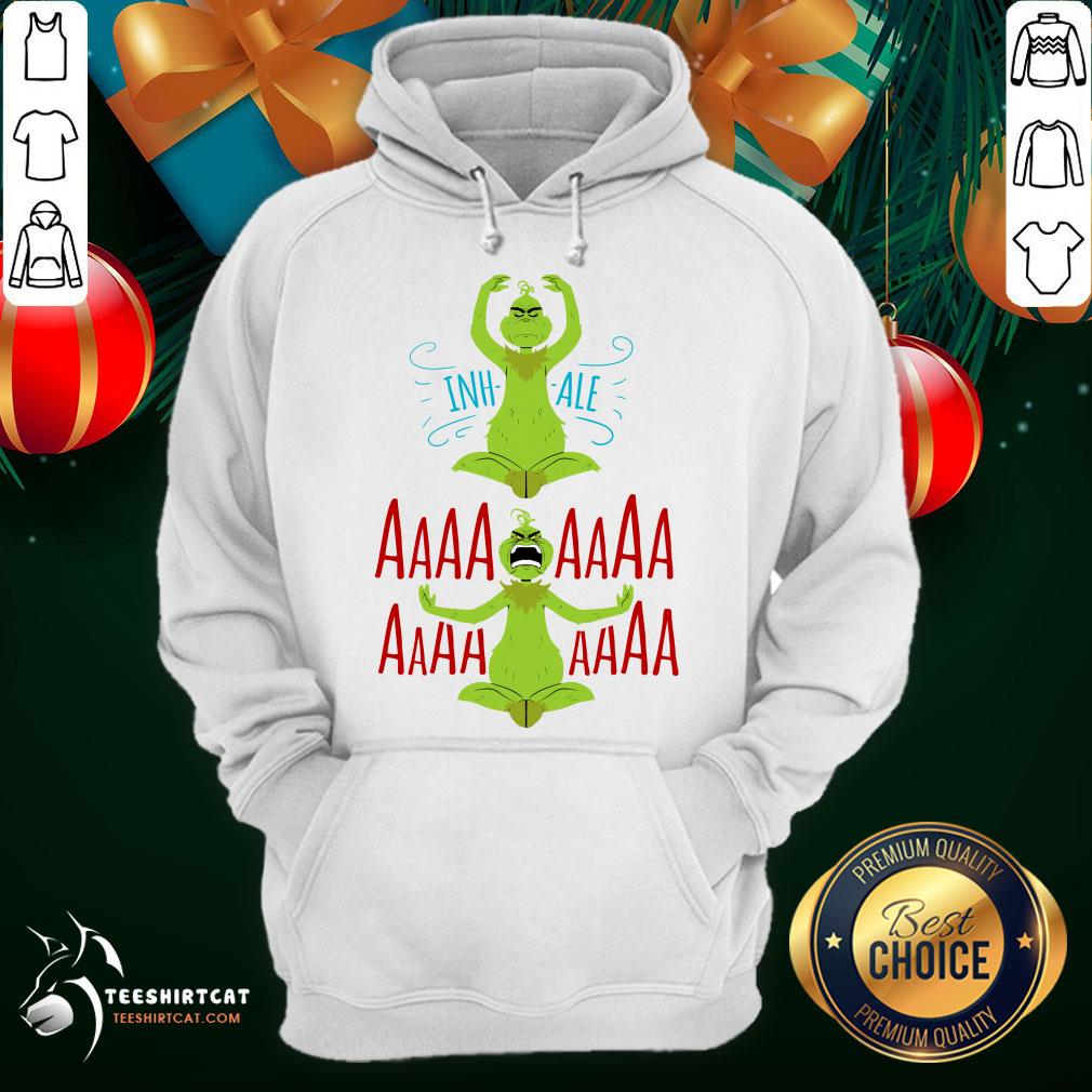 Funny The Grinch Yoga Inhale Aaaaaa Shirt