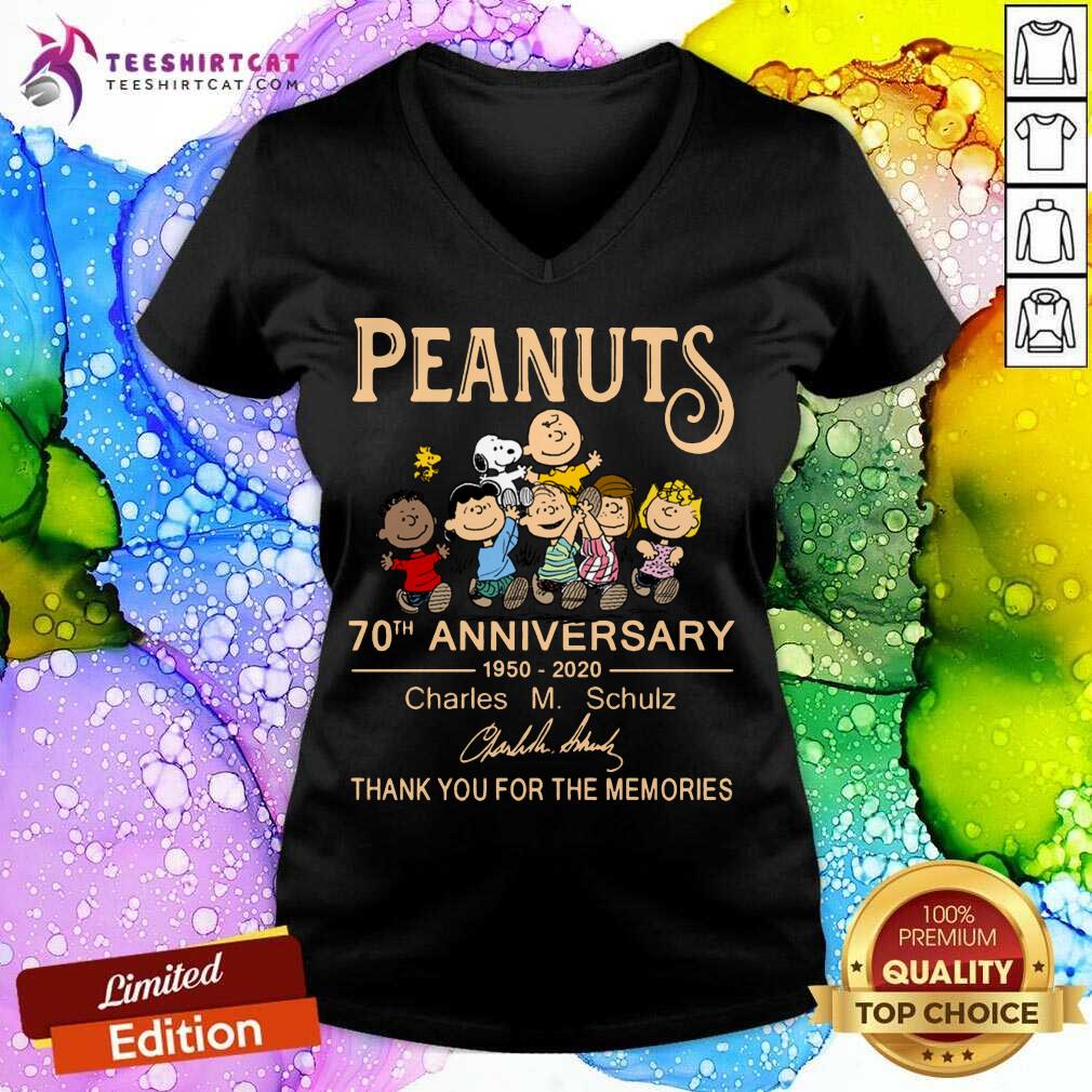good-the-peanuts-70th-anniversary-1950-2020-thank-you-for-the-memories-signature-v-neck.jpg
