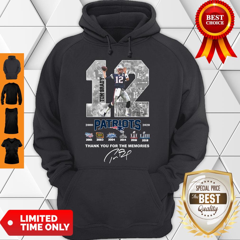 Nice Tom Brady Patriots 2000 2020 Thank You For The Memories Signature Shirt