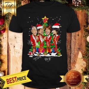 Nice Rolling Stone Santa Christmas Tree Shirt