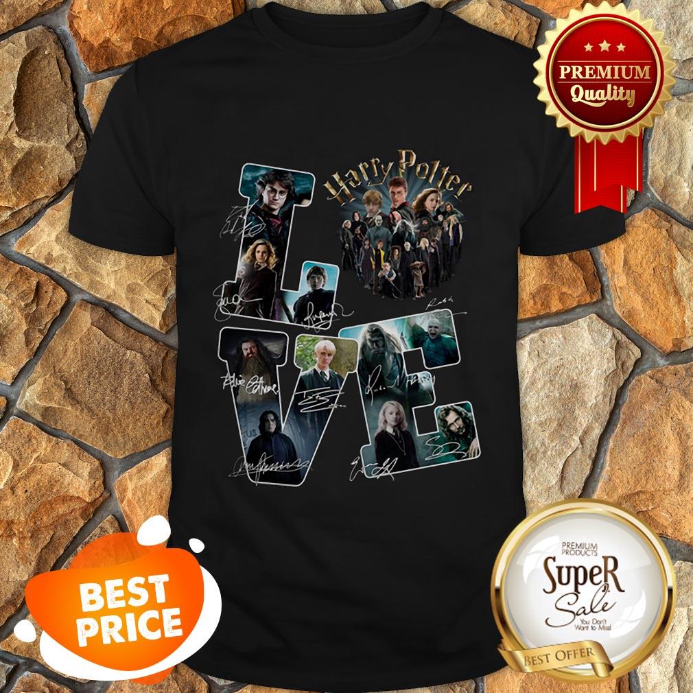 Nice Love Harry Potter All Character Signatures Shirt