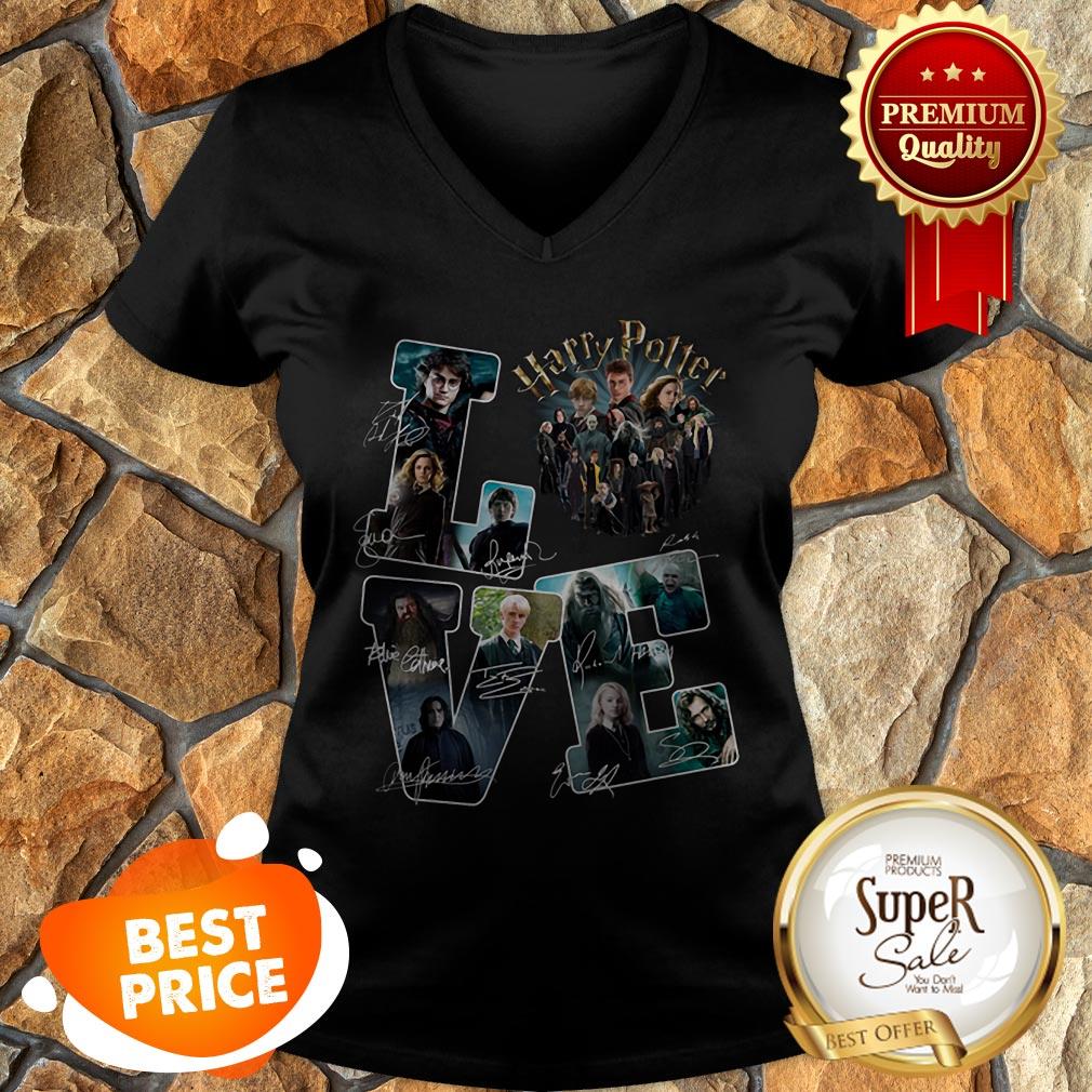 Nice Love Harry Potter All Character Signatures Shirt