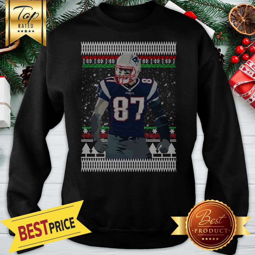 Nice Rob Gronkowski 87 New England Patriots Ugly Christmas Shirt