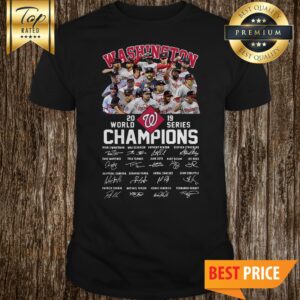 Washington Nationals 2019 World Series Champions Signature Logo Shirt