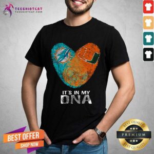 Official Dolphins Hurricanes It’s In My DNA Heart Fingerprints Shirt