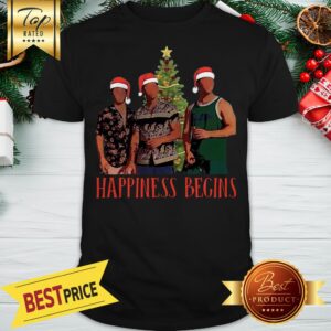 Jonas Brother Santa Happiness Begins Christmas Shirt