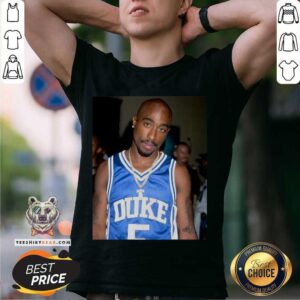 Funny 08 Rapper Tupac Shakur Basketball Blue Devils Shirt