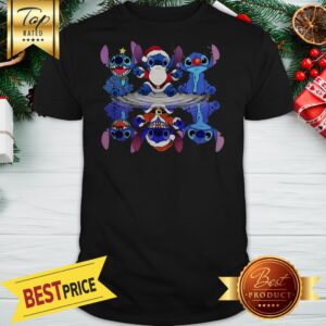 Official Santa Stitch Water Reflection Mirror Shirt