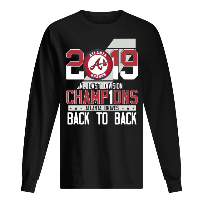 2019 NL East Division Champions Atlanta Braves Back To Back Men's Long Sleeved