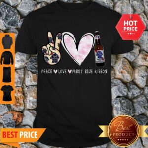 Awesome Peace Love Pabst Blue Ribbon Beer Shirt
