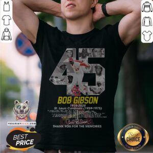 Bob Gibson 1935-2020 St.Louis Cardinals 1959-2975 Thank You For The Memories Signature Shirt