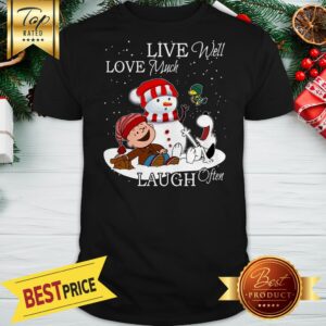 Pretty Snoopy Charlie Brown Live Well Love Much Laugh Often Christmas Shirt