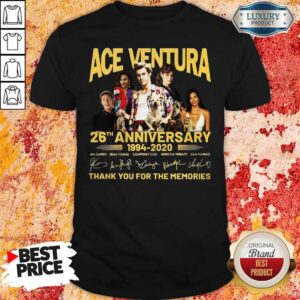ACE Ventura 26th Anniversary 1994-2020 Thank You For The Memories Signatures Shirt