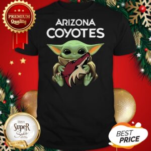 Baby Yoda hugs Arizona Coyotes Star Wars Mandalorian