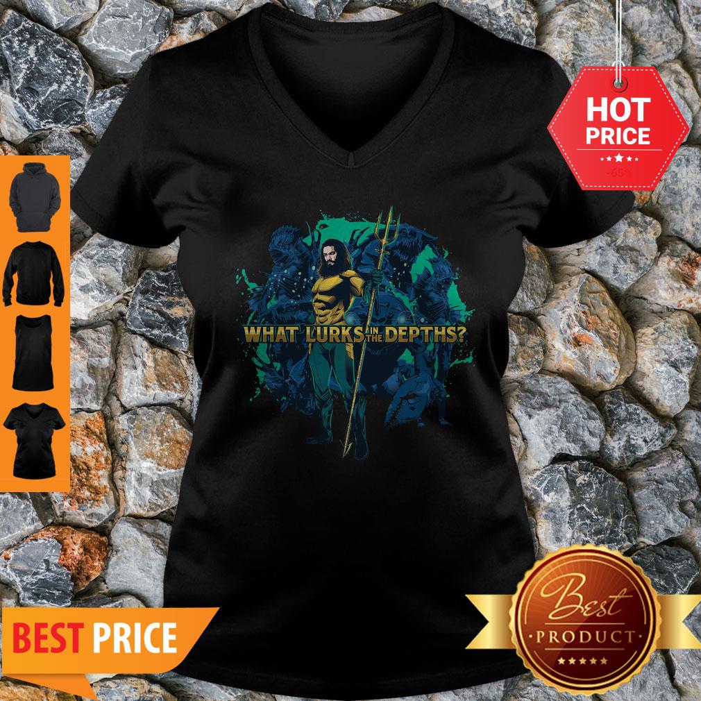 Official Aquaman Movie What Lurks In The Depths Shirt