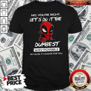 Deadpool No You’re Right Let’s Do It The Dumbest Way Possible Because It’s Easier For You Shirt