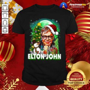 Great Elton John Santa Snowman Merry Christmas Signature Shirt