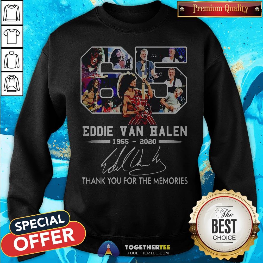65 Eddie Van Halen 1955-2020 Signature Thank You For The Memories Shirt
