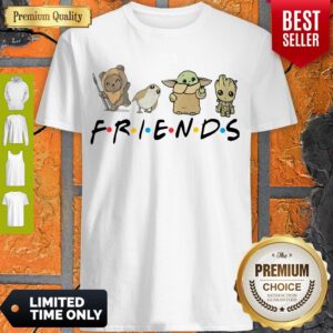 Premium Pooh Penguin Baby Yoda Baby Groot Friends TV Show Shirt