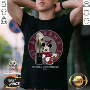 Upset Alabama Crimson Tide Mickey Mouse National Championship 2021 Shirt